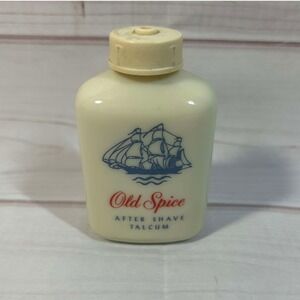 Vintage Old Spice After Shave Talcum Powder‎ Bottle Collectible Decor
